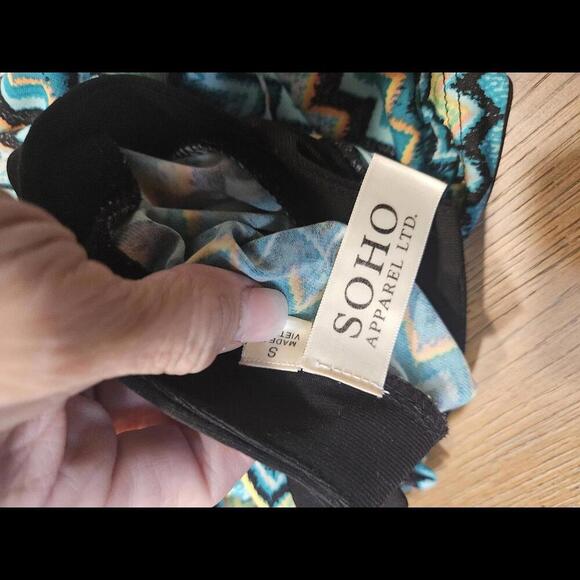 Soho Trendy Chevron Maxi Dress - Blue & Black - Picture 6 of 6